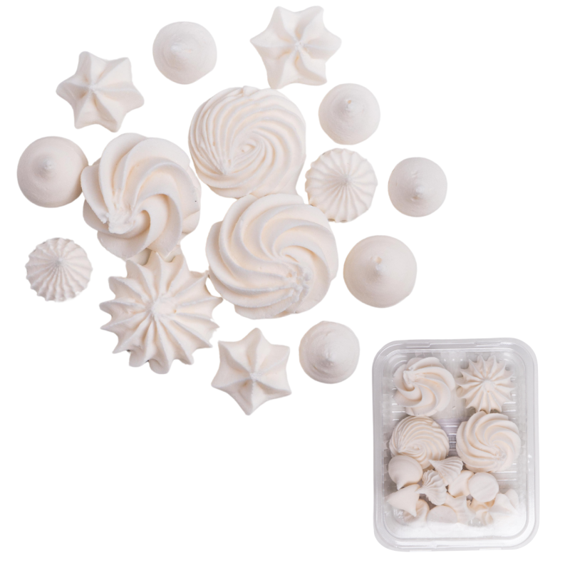 Beziki Biały Mix 15 szt bezy gotowe do dekoracji
