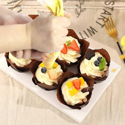 Brown tulip cups 180 pcs