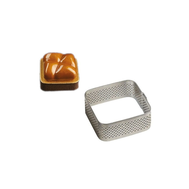 Perforierter Tarterand, 7 cm große quadratische Törtchen