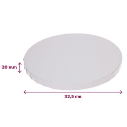 Fun Cakes Styrodur-Boden WEISS 32,5 cm