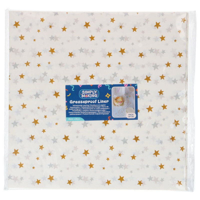 Papier do bento 25x25 cm Gwiazdki 50 szt