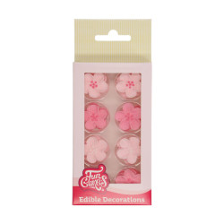 Zuckerdekorationen KLEINE BLÜTEN rosa Blüten 24 Stück