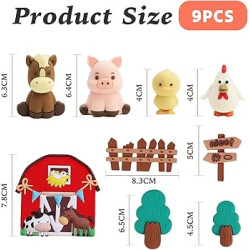 Topper Farma 9 elementów Zestaw na tort