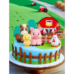 Topper Farma 9 elementów Zestaw na tort