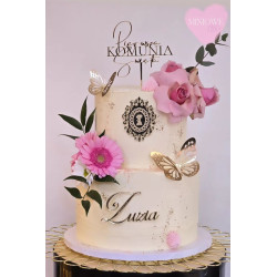 Topper Miniowelove złoty Pierwsza Komunia Święta 12 cm 