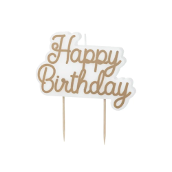 Świeczka urodzinowa napis Happy Birthday 