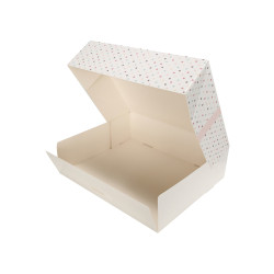 Opakowanie na ciasto 25x21x7 cm KROPKI