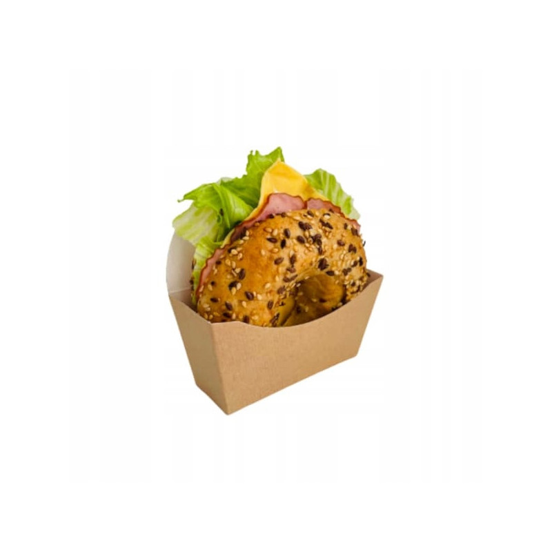 Bagel croissant cookie packaging Box 10x6 cm Kraft 20 pieces