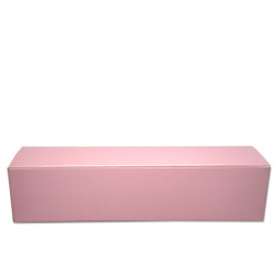 Pudełko kartonik na makaroniki ŚREDNIE 20x4,5 cm Różowe bez okna