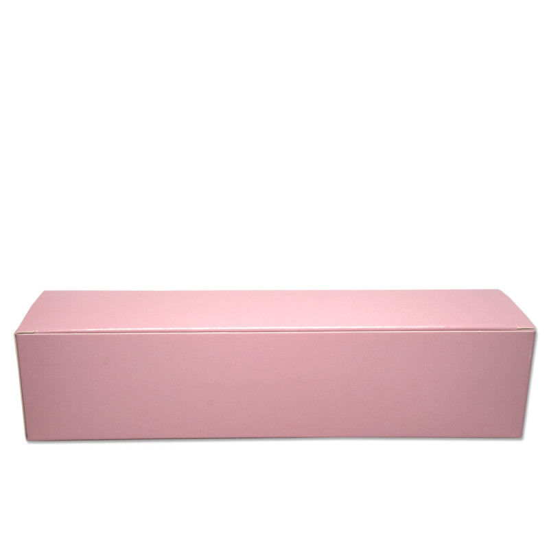 Pudełko kartonik na makaroniki ŚREDNIE 20x4,5 cm Różowe bez okna