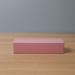 Pudełko kartonik na makaroniki ŚREDNIE 20x4,5 cm Różowe bez okna