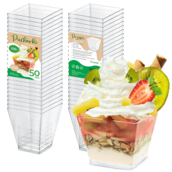 Pucharek kwadratowy 120 ml zestaw 50 szt. AllBag