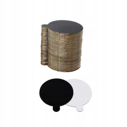 Tacka Bankietówka 8 cm BIAŁO - CZARNA 100 szt. okrągła 2