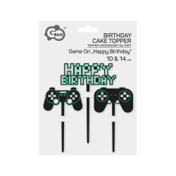 Topper GAMER Happy Birthday Ozdoba na tort gracza