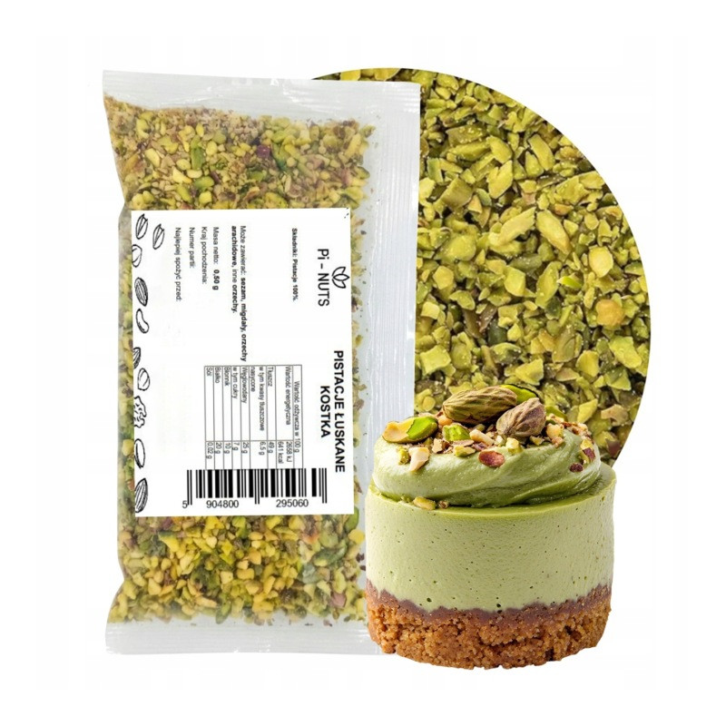 Pistacje łuskane kostka 50g Pi-nuts posypka pistacjowa