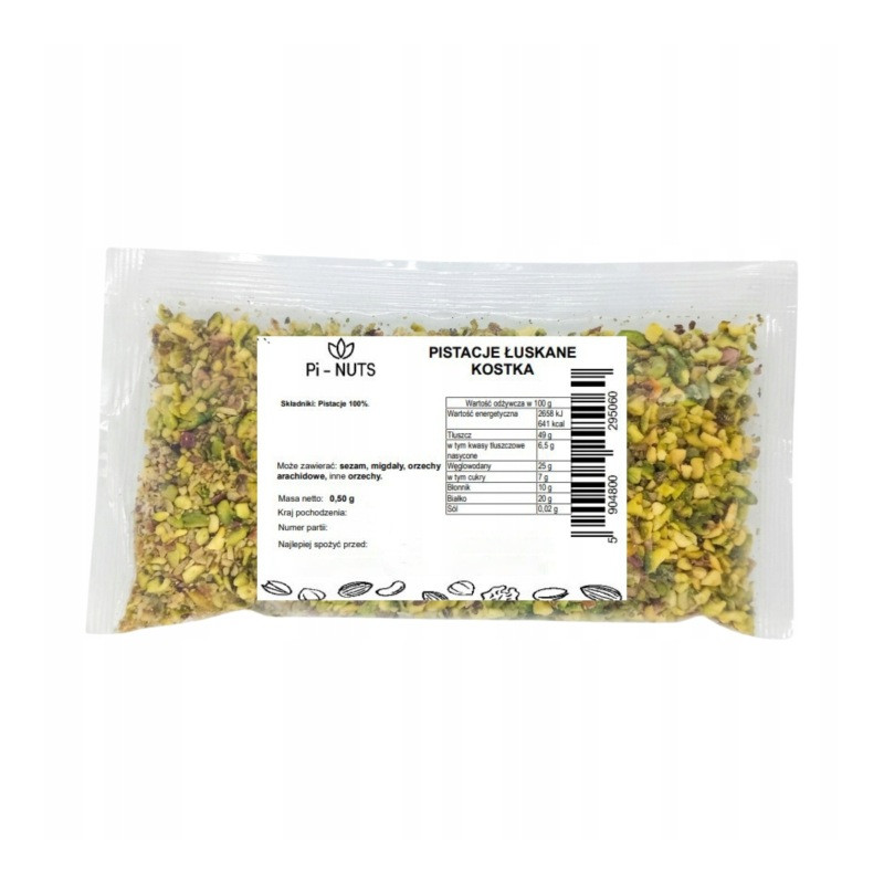 Pistacje łuskane kostka 50g Pi-nuts posypka pistacjowa