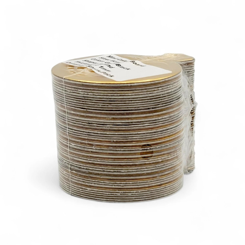 Tacka Bankietówka 6 cm ZŁOTO - CZARNA 50 szt. okrągła