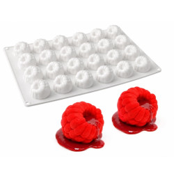Forma silikonowa 3D Mini Maliny 24 gniazda monoporcje