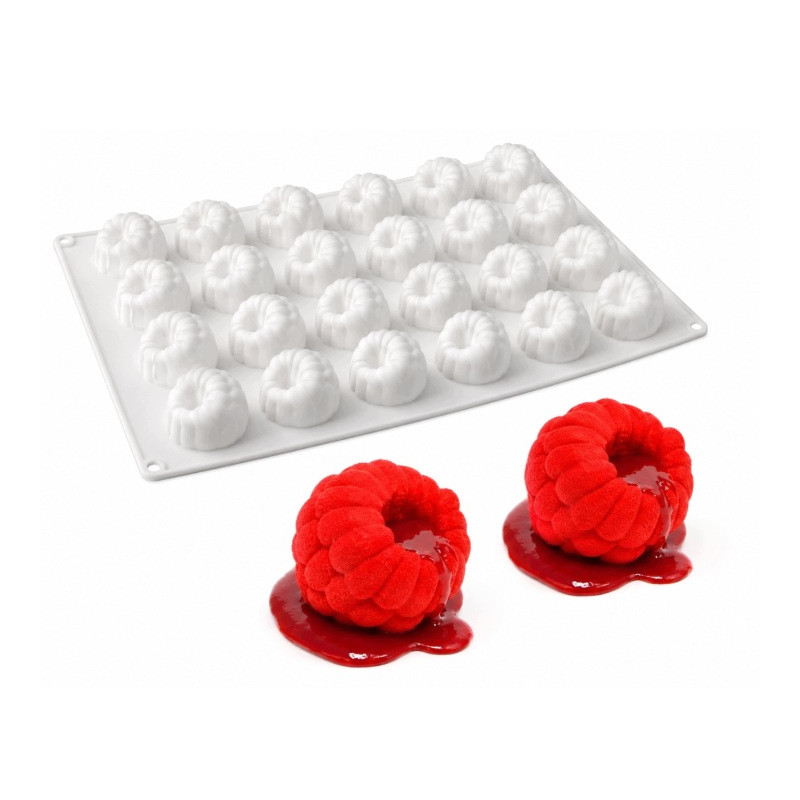 Forma silikonowa 3D Mini Maliny 24 gniazda monoporcje