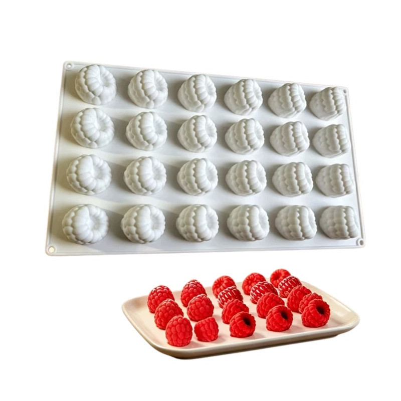 Forma silikonowa 3D Mini Maliny 24 gniazda monoporcje
