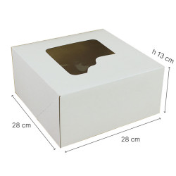 Opakowanie 28x28x13 cm BIAŁE z oknem