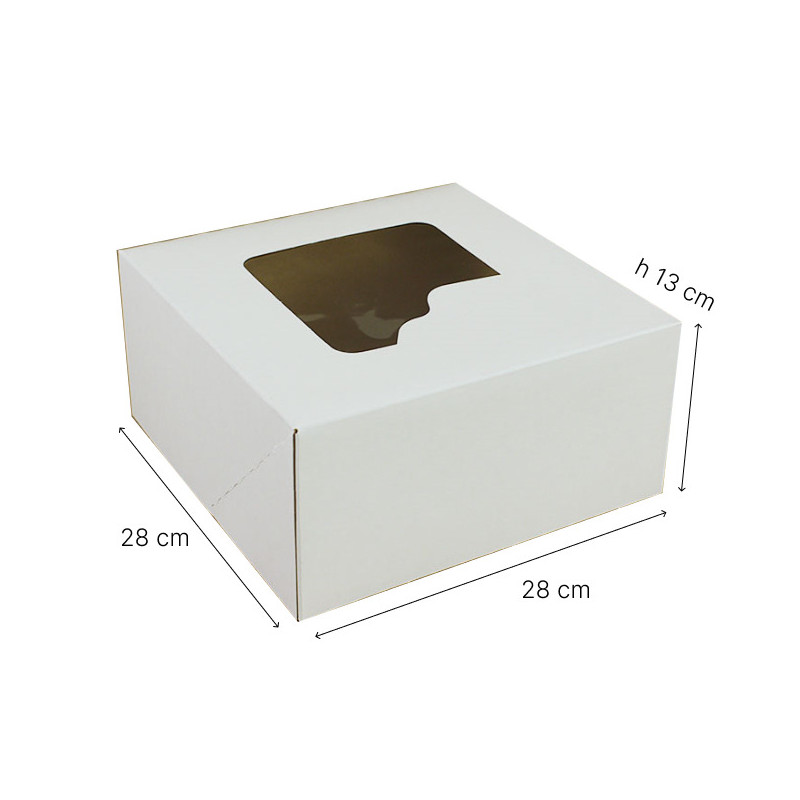 Opakowanie 28x28x13 cm BIAŁE z oknem