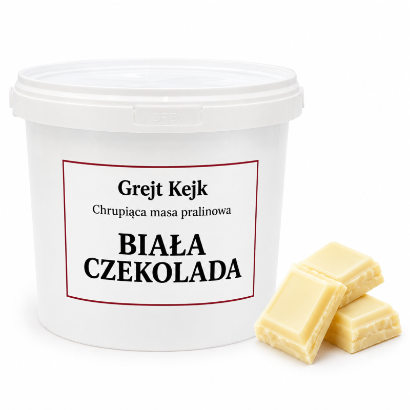 Grejt Kejk knusprige Pralinenmasse WEISSE SCHOKOLADE 1,5 kg