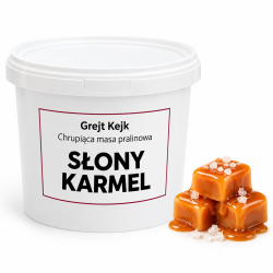 Křupavá pralinková hmota Grejt Kejk SLANÝ KARAMEL 0,5 kg