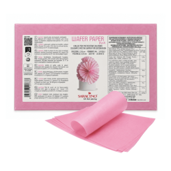 Papier waflowy różowy 0,3 mm - 10 arkuszy A4 Wafer Paper Saracino