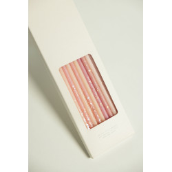 Kalamu Standard Slim Boho Pink candles 15 cm 10 pieces