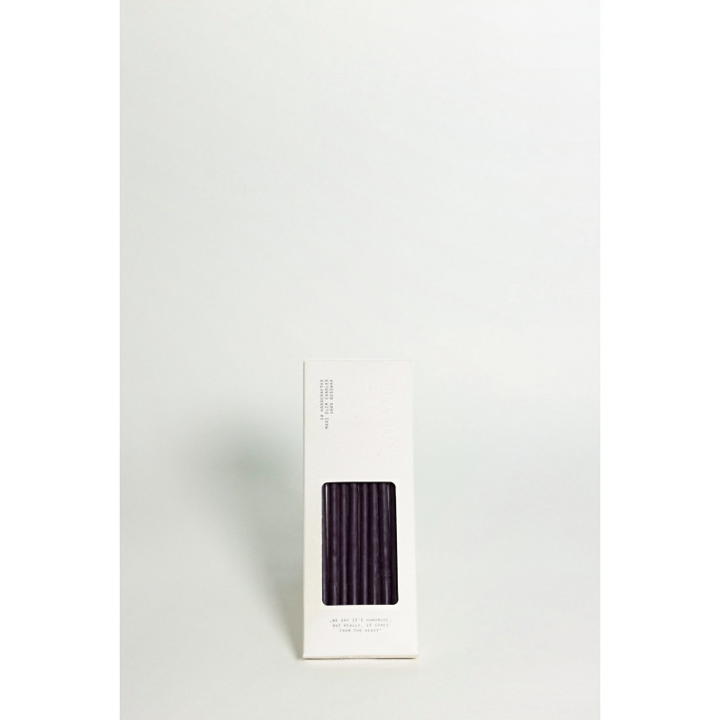 Kalamu Standard Slim Candles Black 15 cm 10 pieces