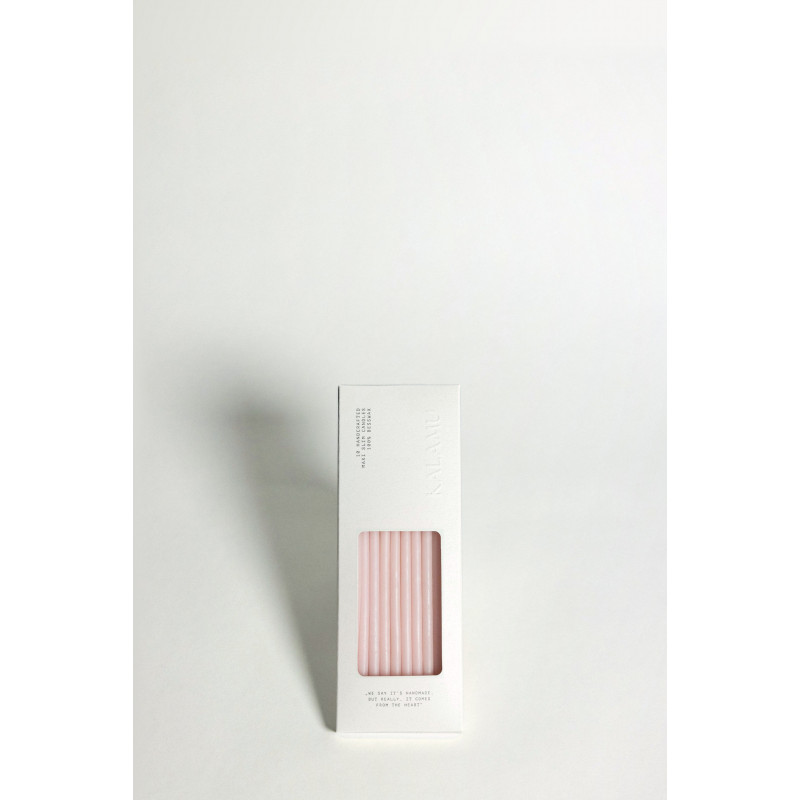 Kalamu Standard Slim Candles Light Pink 15 cm 10 pieces
