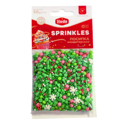 Slado Christmas Sprinkle Holidays 50g Christmas Tree Snowflakes