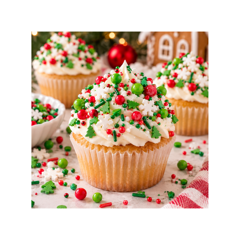 Slado Weihnachtsstreusel Feiertage 50g Weihnachtsbaum-Schneeflocken