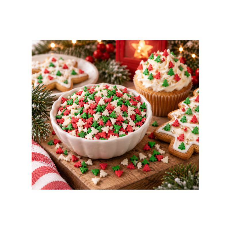 Posypka Slado świąteczna Choinkowy Miks 50g choinki