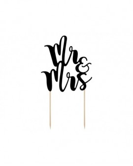 Mr&Mrs" BLACK Tortenaufleger