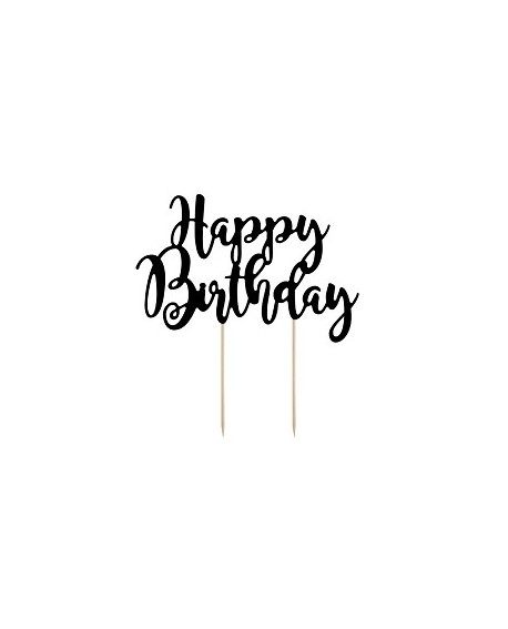 Happy Birthday" Black Cake topper