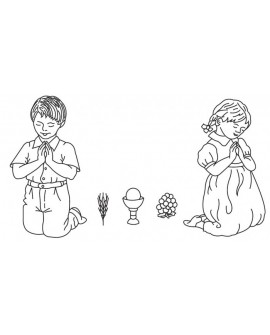Patchwork Patchwork cut-outs communion boy and girl