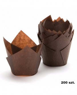 Papilotki tulipany BRĄZOWE 180 szt