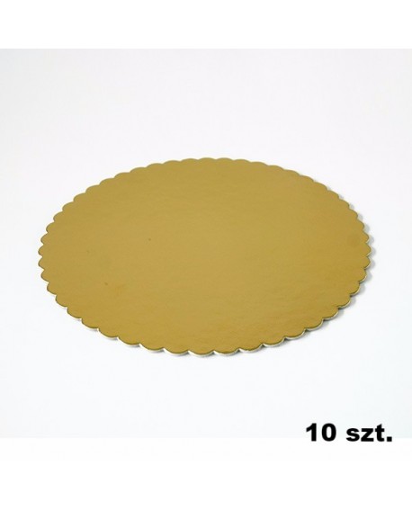 Podkład pod tort złoty gruby 20 cm - 10 szt.