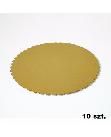 dicke Tortenunterlage gold 22 cm - 10 Stk.