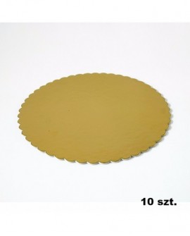 Thick gold cake underlay 32 cm - 10 pieces
