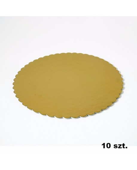 Thick gold cake underlay 32 cm - 10 pieces