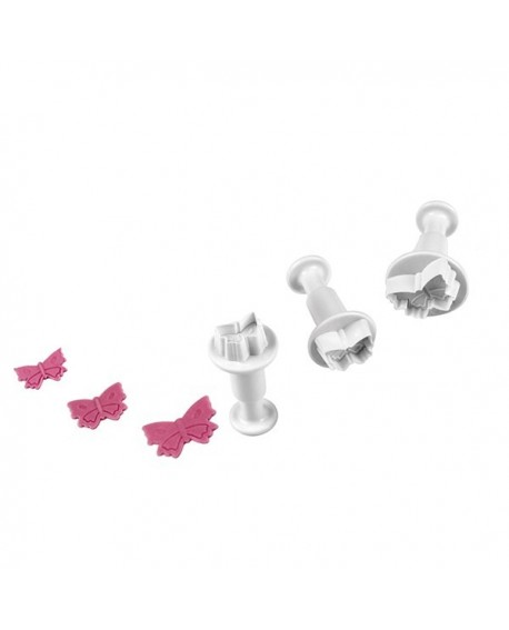 Ausstecher mit Auswerfer PME 3 Stk. Mini Schmetterlinge