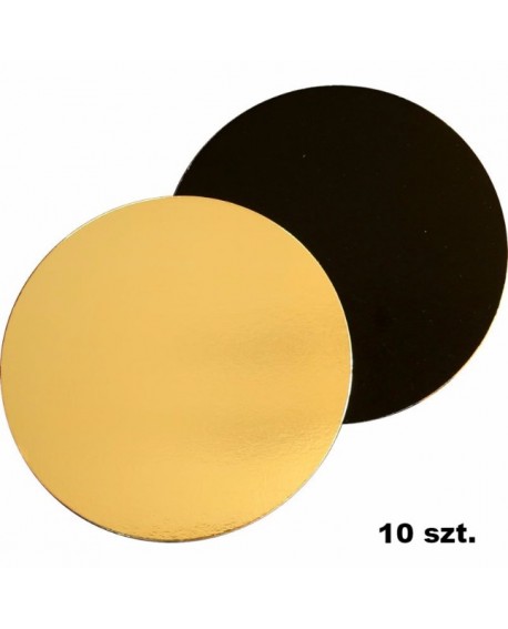 Tortenscheibe, beiderseitig 32 cm - 10 Stk. schwarz-gold