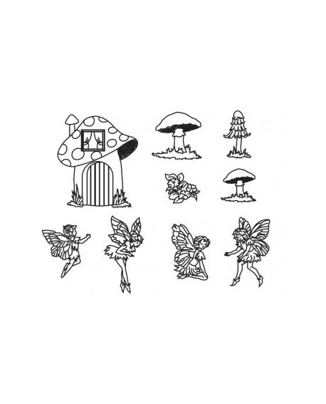 Patchwork Fairies Mushroom Patchwork Cut-outs