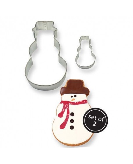 formičky na sušienky a dekorácie PME snehuliak 5,5 x 9,5 cm a 2,5 x 4,5 cm 2 ks