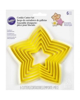 kekszkiszúrók Wilton csillagok / karácsonyfa od 5 do 10 cm 6 db