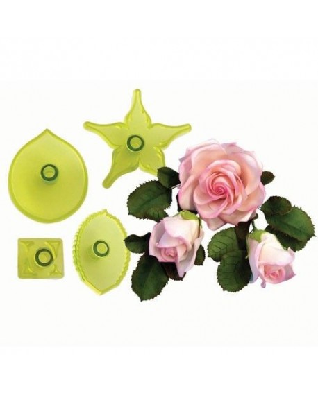 EYE TO ROSE Punchout 5 pcs. Leaf, petal, calyx, thorns