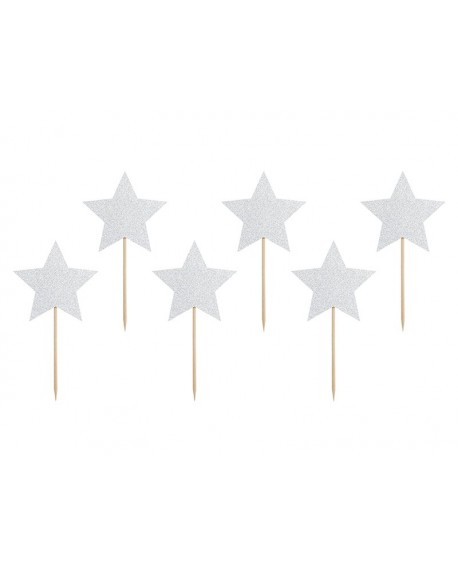 SILVER STARS pickers 6 pcs.